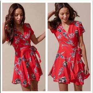 Yumi Kim Kennedy Wrap Dress in Red Tulip Crush.